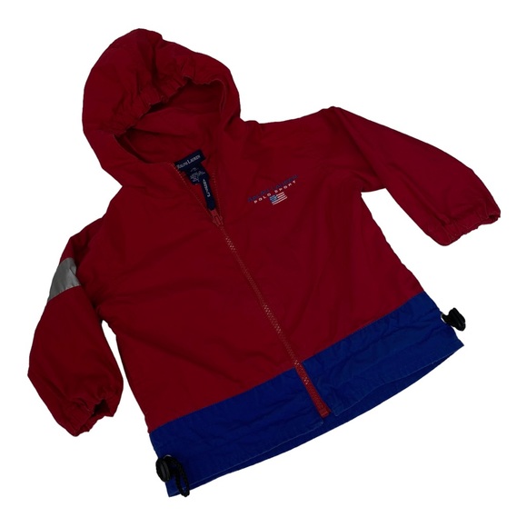 Ralph Lauren Polo Sport Jacket Size 12M - 24M  L XL Colorblock Spell Out Flag - Picture 10 of 14